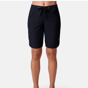 Free Country Bermuda Board Shorts M Black Swim Shorts NWT UPF 50 Quick Dry